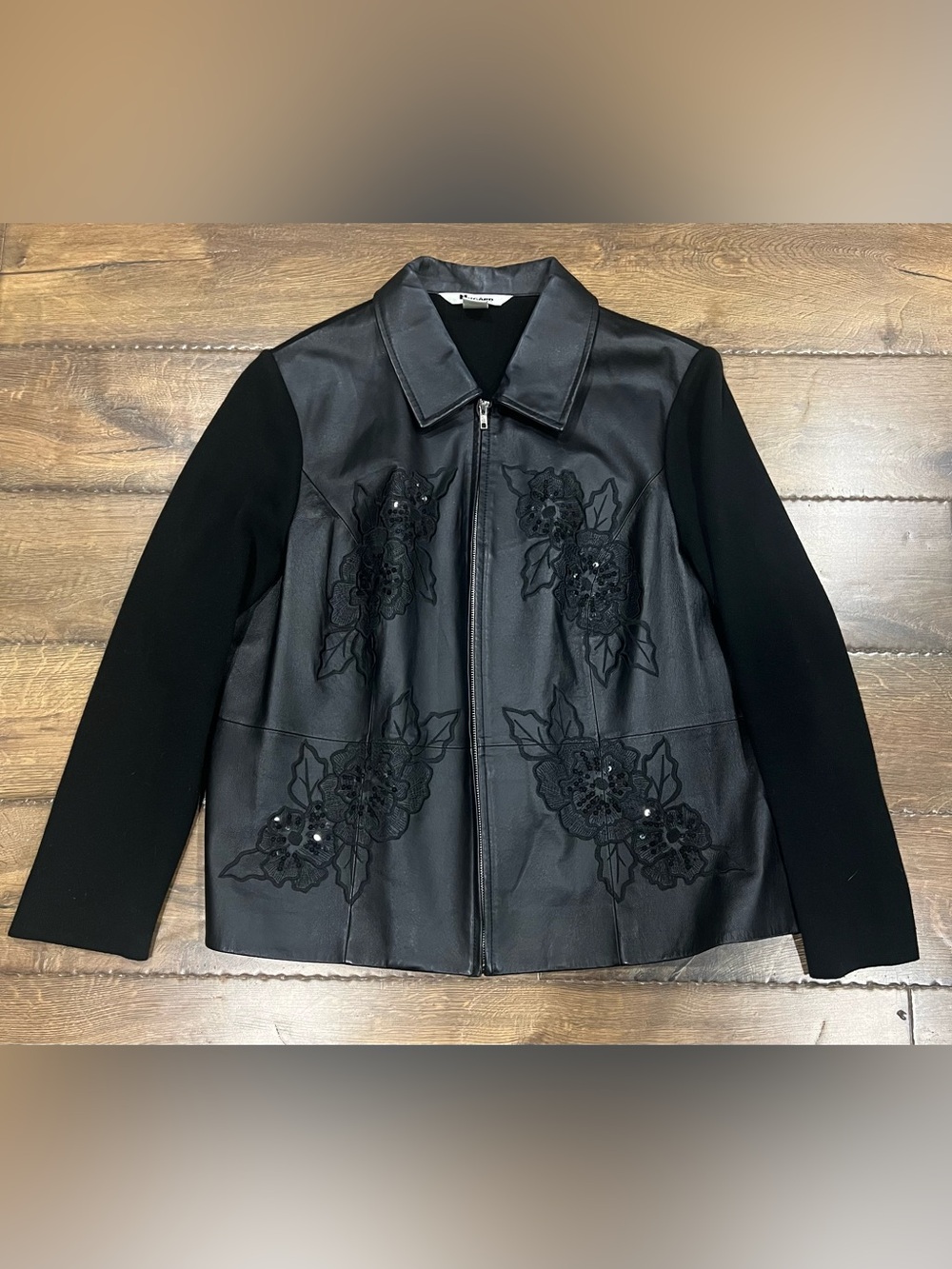 NYGARD Collection Black Leather Jacket Size 1X
